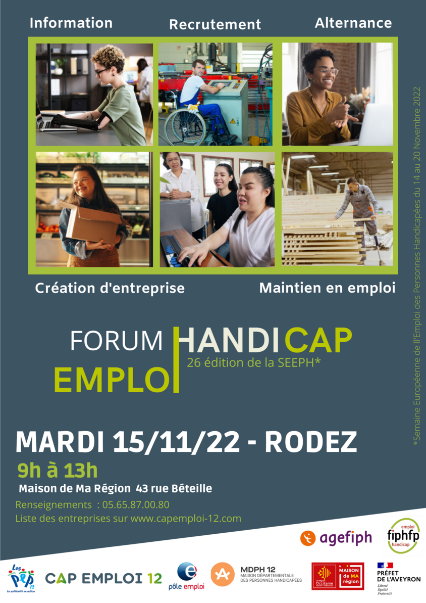 Succès pour le 1er forum emploi Handicap du département - Cap emploi 12